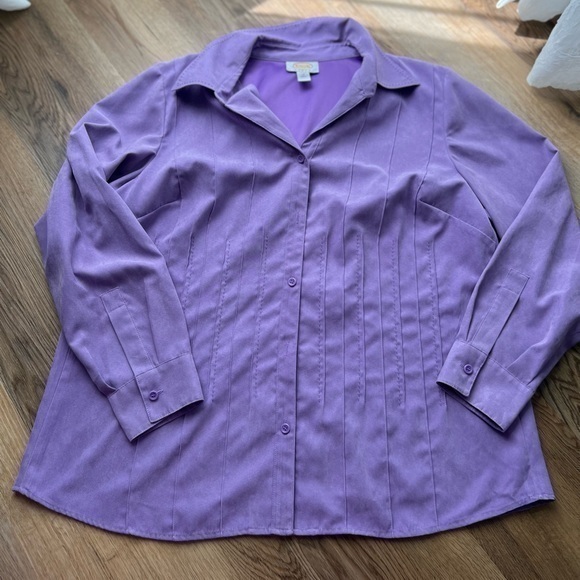 Talbots‎ Purple Button up Shacket - Picture 2 of 10